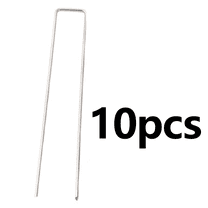 ICERUN 10Pcs Landscape Staples Sharp Ground Anchors Garden Nails Ground Stakes 10*25