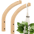 thumbnail image 2 of 4X Wooden Wall Hooks,Plant Hangers Indoor, Plant Hooks for Hanging Plants,Flower Bracket,Wind Hooks, 2 of 7