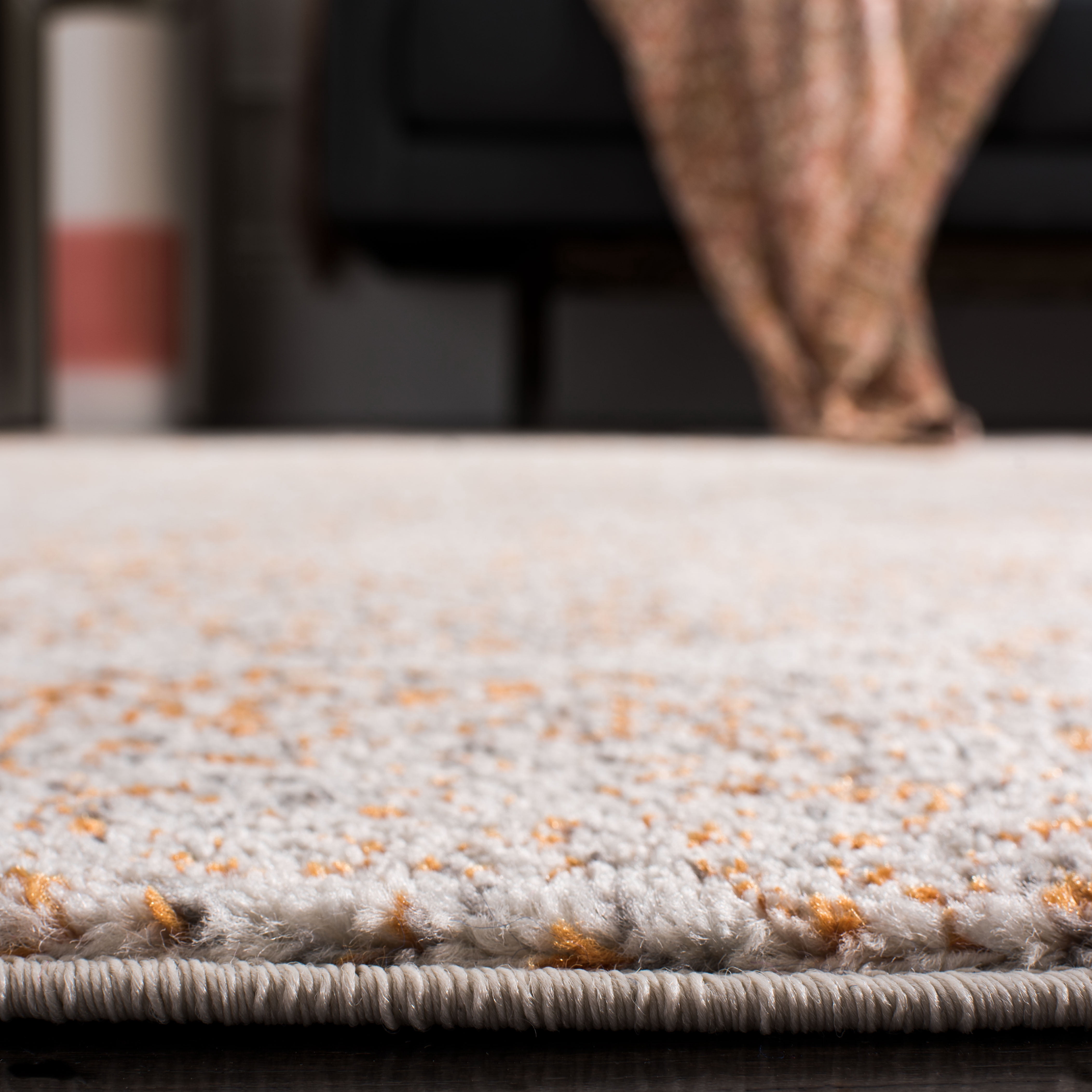 SAFAVIEH Madison Leighton Geometric Runner Rug, Cream/Orange, 2'3" x 6'