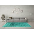thumbnail image 3 of Ahgly Company Indoor Rectangle Oriental Turquoise Blue Industrial Area Rugs, 3' x 5', 3 of 4