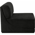 thumbnail image 6 of Meridian Furniture Ollie Black Boucle Fabric Armless, 6 of 9