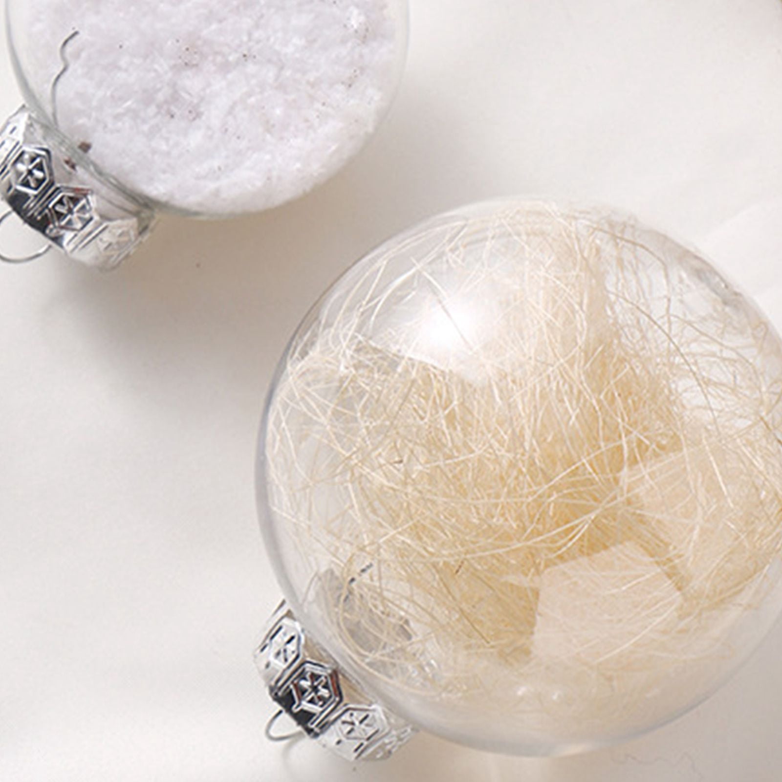 Clear Fillable Plastic Christmas Balls Ornament, 18Pcs DIY Craft Xmas Tree Decor Balls Fillable Bauble Ornament Balls for Holiday Wedding Party Decoration