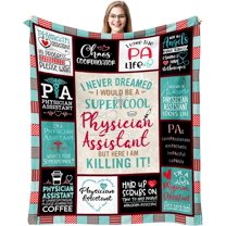 Christmas Physician Assistant Gifts for Women, Gifts for A Physician Assistant, PA Gifts for Women, PA Appreciation Gifts, White Coat Ceremony Gifts for PA Sthdent Throw Blanket 50x60