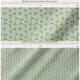 thumbnail image 2 of Soimoi Green Cotton Cambric Fabric Stripe & Orange Fruits Decor Fabric Printed Yard 56 Inch Wide, 2 of 7