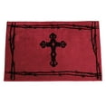 thumbnail image 2 of hiend accents western cross print rug, 24 by 36-inch, turquoise, 2 of 4