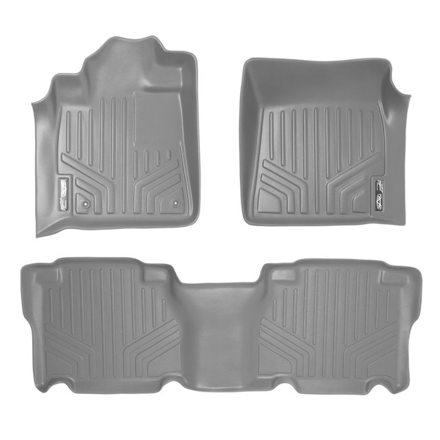 MAXLINER Tapis de Sol Ensemble de Doublure 2 Rangées Gris pour Toyota Tundra CrewMax Cab 2007-2011
