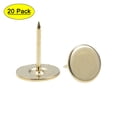 thumbnail image 1 of Uxcell Clavos de cabeza plana de 16mmx20mm en tono dorado, clavos de tapicería, paquete de 20, 1 of 5