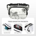thumbnail image 5 of Kdxio Summer Vacation Scene With Camping Van Crossbody Double Layer Waist Bag Belt Bag for Unisex Fanny Pack Fashion Waist Packs for Hiking Running Shopping Traveling, 5 of 9