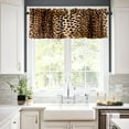 thumbnail image 3 of Leopard Pattern Window Valance,Vintage 3D Wild Animal Fur Print Home Bedroom Living Room Kitchen Decorative Valance,1 Panel 54" x 18", 3 of 6