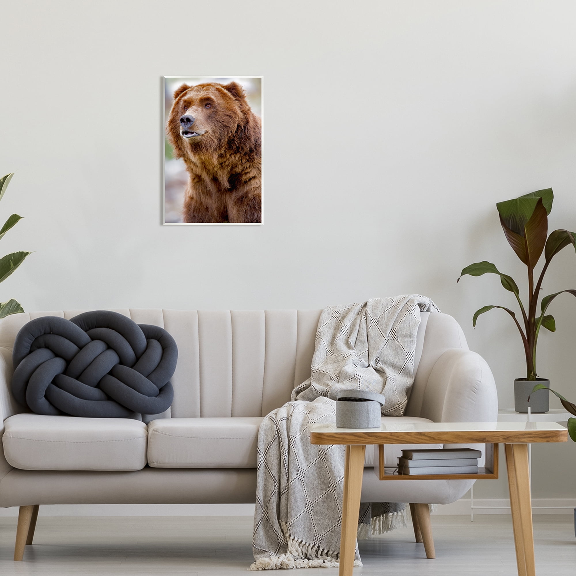 Stupell Industries Brown Bear Portrait Animals & Insects Photography Unframed Art Print Wall Art, 13 x 19
