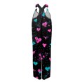 thumbnail image 4 of Fgvctg Valentine's Day Women's Overalls Wide Leg Pant Date Night Spaghetti Straps Fashion Love Heart Graphic Jumpsuit Sleeveless Bib Overalls Sprimg Rompers Clothing With Pockets Black M, 4 of 4