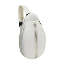 lacooooppia Tennis Bag for Men Women Carrier Players Smooth Zipper Badminton Racquet Bag White