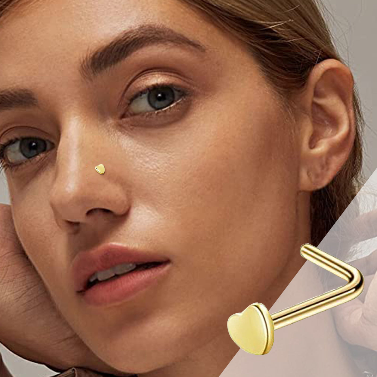Baocc Accessories Stainless Steel Nose Rings Hoop Studs Body Piercing  Jewelry Nose Ring Hoop for Women,Nostril Piercing Jewelry Nose Jewelry Gold  - Walmart.com