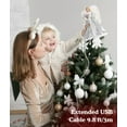 Inside Home Tree Luxspire Christmas Tree Topper, Angel Tree Topper with Lights, Angel ...