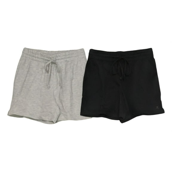 Danskin Womens Soft French Terry Active Shorts, 2 Pack