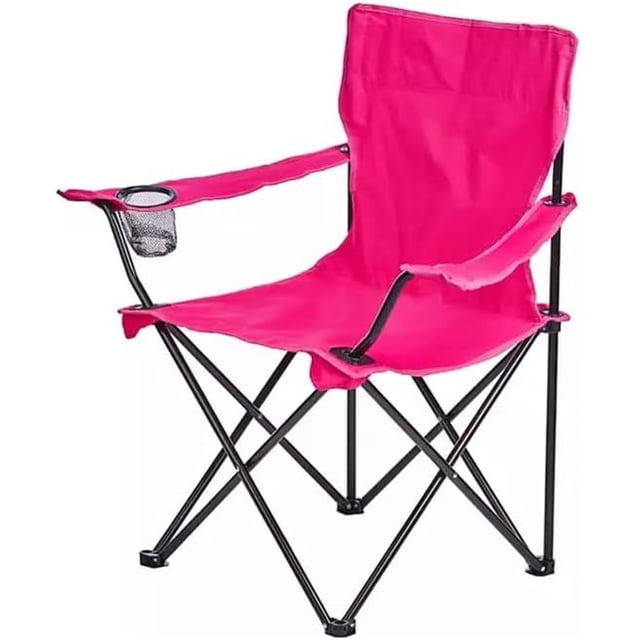 Silla Plegable Portátil para Camping Picnic Pesca Playa Ideal para Exterior Color Rosa Practiksa Plegable
