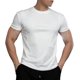 thumbnail image 1 of Ceisia Athletic Fit German Velvet T-Shirt Men's High Stretch Short Sleeve Training Top White XXXL Gifts, 1 of 8