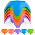 thumbnail image 1 of Portavasos de playa, accesorios de playa para vacaciones, portavasos de playa, portavasos de arena, artículos esenciales para la playa (multicolor, 5 paquetes), 1 of 5