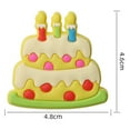 thumbnail image 6 of Walbest PVC Magnetic Refrigerator Sticker Creative 3D Cartoon Cake Shaped Fridge Sticker Kitchen Decor, 6 of 7