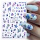 thumbnail image 1 of Pegatinas de uñas 3D de flores moradas, hoja verde, Floral, cereza, primavera, arte de uñas, calcomanías de agua, deslizadores, manicura, mariposa, decoración de puntas de uñas Tan Jianjun unisex, 1 of 2
