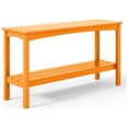 thumbnail image 3 of Polytrends  Laguna Hdpe All Weather Outdoor Patio Two Shelf Table Orange, 3 of 5