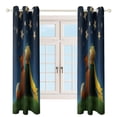 thumbnail image 4 of teenager And Fox Under Stars(1) 2pcs Blackout Curtains For Living Room Bedroom Grommet Top Window Set for Left And Right Biparting Open, 4 of 6