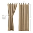 thumbnail image 5 of VHC Brands Stitched Burlap Short Curtain Panel, Natural, 63x36, Set of 2, 5 of 6