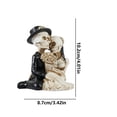thumbnail image 4 of Halloween Skeleton Decorations Skeleton Bride and Groom Resin Statue Gothic Halloween Decor Indoor Wedding Decorations for Home Party Cake Decor 1 Piece, 4 of 7