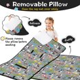 thumbnail image 3 of Boston Terrier and Sun Gray Pattern Teens Toddler Nap Mat with Pillow, Sleeping Mat Bag for Preschool Daycare 59"x22", 3 of 6