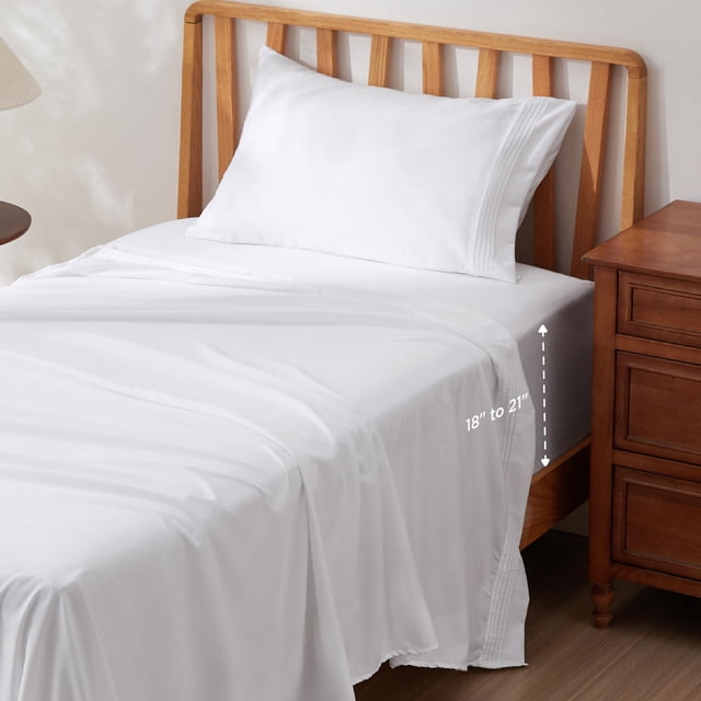 Juego de sábanas Bedsure Twin, 3 unidades, bolsillo profundo de 53 cm, ajuste
