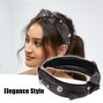 thumbnail image 3 of Unique Bargains 1 Pcs Mesh Faux Pearl Rhinestone Headband Bling Padded Hairband Sparkle for Women Purple 1.3 Inch Wide, 3 of 7