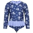 thumbnail image 3 of Disney Frozen Little Girls' One Piece Swimwear Navy Elsa Snowflake, 3 of 4