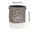 thumbnail image 3 of Kbndieu Linen Foldable Laundry Hamper, Large Collapsible Laundry Baskets with Easy Carry Handles, Clothes Hampers for Bedroom, Bathroom, Dorm, Laundry Room, Coffee, 3 of 6