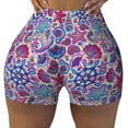 thumbnail image 2 of Haiem Cute Nautical No Front Seam Biker Shorts for Women Yoga Workout Gym Bike Shorts with Tummy Control Moisture-Wicking-XX-Large, 2 of 9