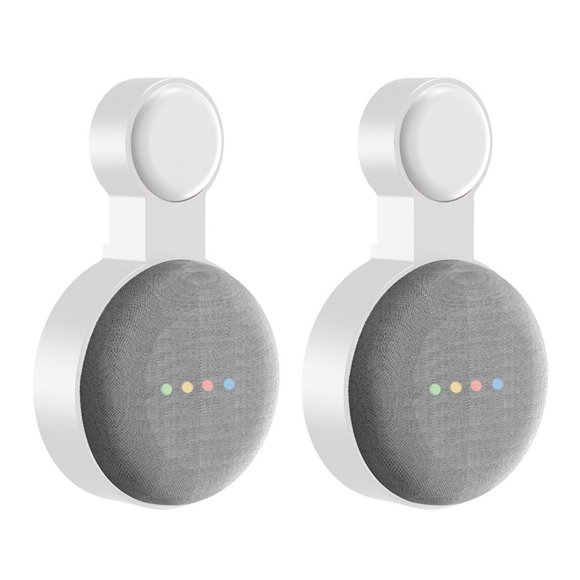 2Pcs Adecuado para Google Audio para Mini Soporte de Pared Enchufe de Segunda Generación Soporte-Blanco