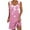 Pink, variant on Summer Sundresses for Women 2024 Plus Size Comfort Printed Sleeveless V-Neck Dress