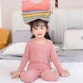 thumbnail image 4 of Minnieouse Calzoncillos largos para niños, conjunto de ropa interior de invierno para niños, Color sólido, manga completa, base, capa base, clima frío, Ropa interior Verde Minnieouse AP013731-01, 4 of 6