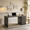 Grayish Green, variant on IFMust 60" Home Office Desk with Storage Drawer & Cabinet, Modern Executive Desk with Charging Station, Fluted Computer Desk for Study, Living Room, Oak