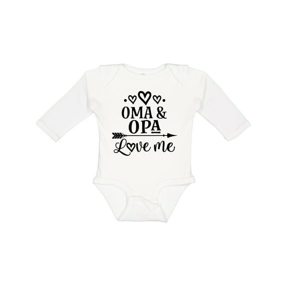 Inktastic My Oma Opa Love Me Grandkids Boys or Girls Long Sleeve Baby Bodysuit