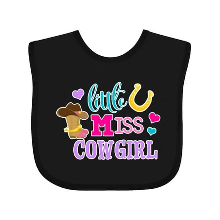 

Inktastic Little Miss Cowgirl with Boots and Horseshoe Gift Baby Girl Bib