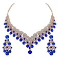 thumbnail image 3 of 1 set of Women Jewelry Necklace Earrings Rhinestones Earrings Wedding Necklace for Girl, 3 of 4