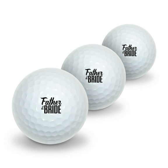 Father of the Bride Wedding Novelty Golf Balls 3 Pack