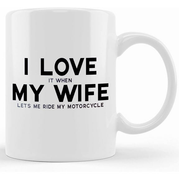 Motorcycle Gift Men, Husband Motorcyclist Gift, Gift For Husband, Gift From Wife, Gift For Motorcyclist, Motorcycle Gift Idea Christmas Gift, Ceramic Novelty Coffee Mug, Tea Cup, Gift Pr