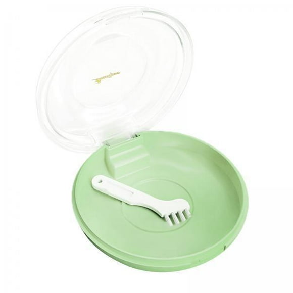 2X estuche alineador retenedor de ortodoncia organizador de dientes artificiales diámetro 8cm verde 2 piezas