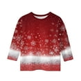 thumbnail image 4 of Long Sleeve Crewneck Pullover Top for Girls with Snowflake Pattern Comfortable Casual Wear for Winter and Holiday Season, 4 of 4