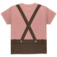 thumbnail image 2 of Oktoberfest Lederhosen Costume German Brown Suspenders All Over Youth T Shirt Red YMD, 2 of 2