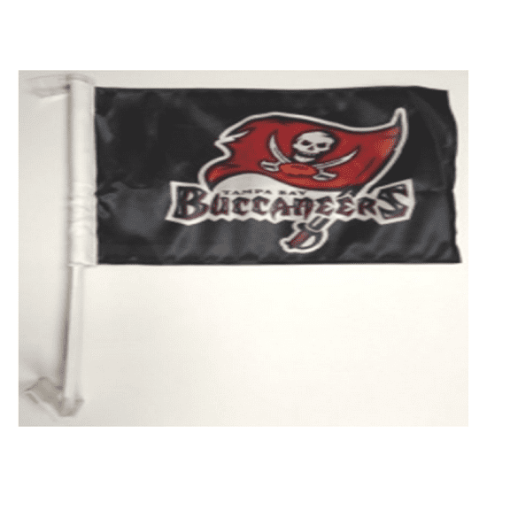 Tampa bay Buccaneers Black Heavy Duty Single Sided Car Flag