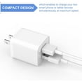 thumbnail image 5 of 6Pack USB Wall Charger,  2.4A Dual USB Port Cube Power Plug Adapter Fast Charging Block Charging Box Brick forfor iPhone , Samsung Galaxy, iPad, AirPods & More, 5 of 10