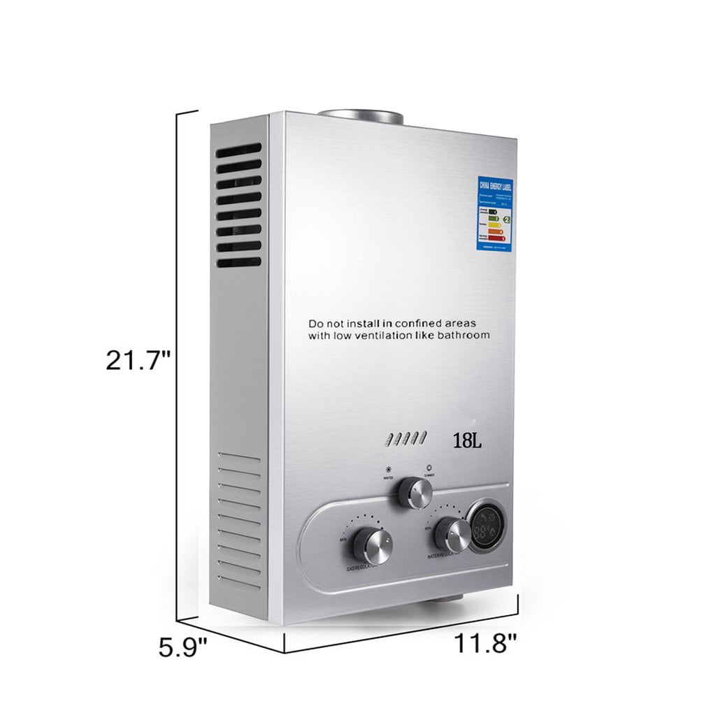 18L Household Water Heater Propane Gas Tankless Stainless Instant Boiler  Liquefied Petroleum Gas Water Heater | Walmart Canada
