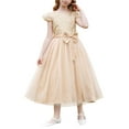 thumbnail image 2 of IBTOM CASTLE Flower Girl Sequin Lace Dress for Kids Wedding First Communion Princess Pageant Formal Party Long Maxi Gowns 5-6 Years Champagne, 2 of 8